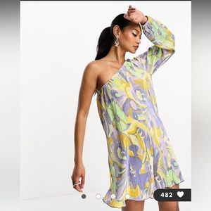 ASOS Retro Print Plisse Romper